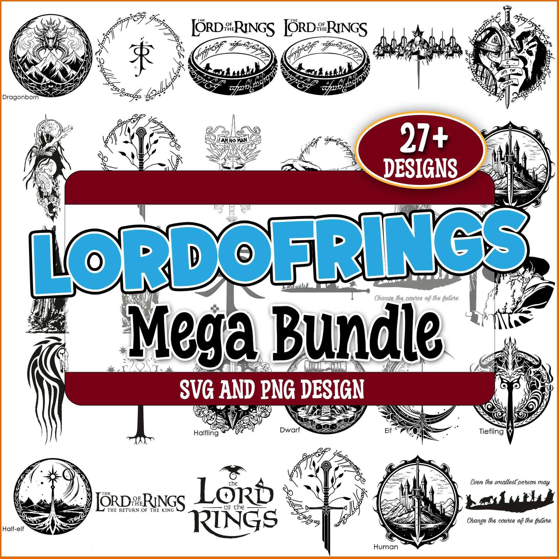 The lord of the rings svg bundle