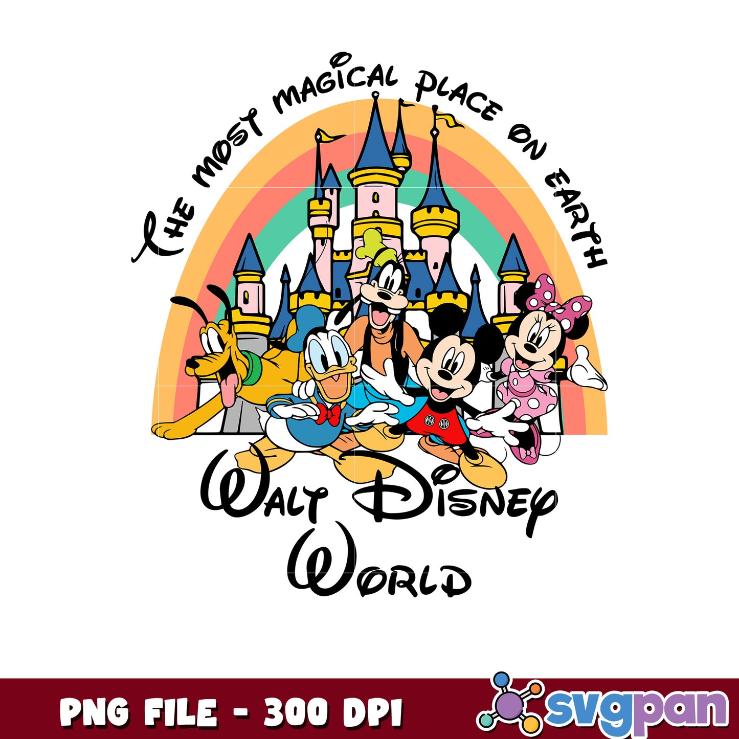 The most magical place on earth png, disney plus png, disney mickey mouse png