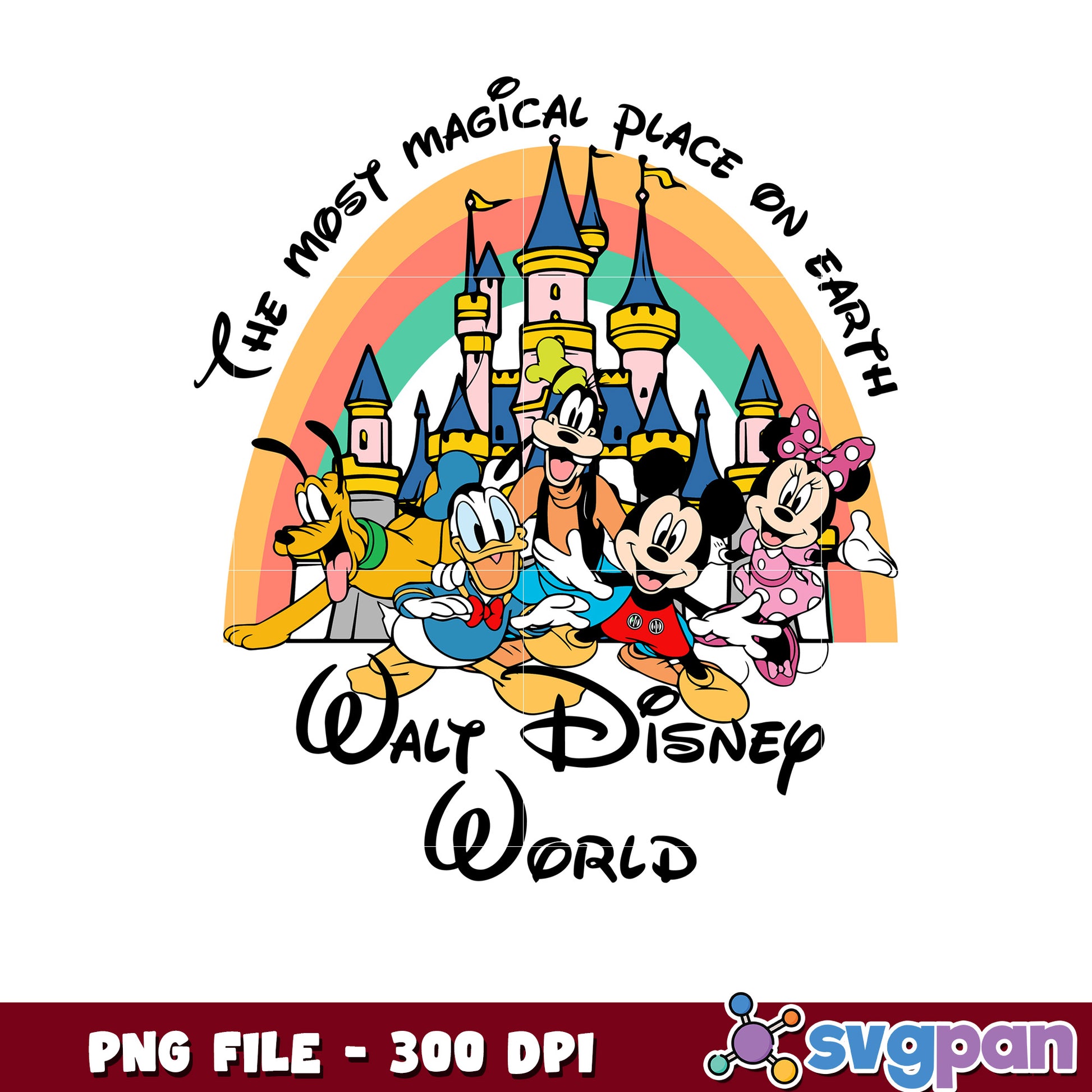 The most magical place on earth png, disney plus png, disney mickey mouse png