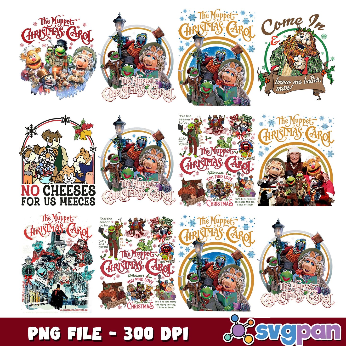The muppet christmas carol png bundle