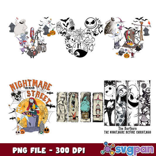 The nightmare before christmas png bundle