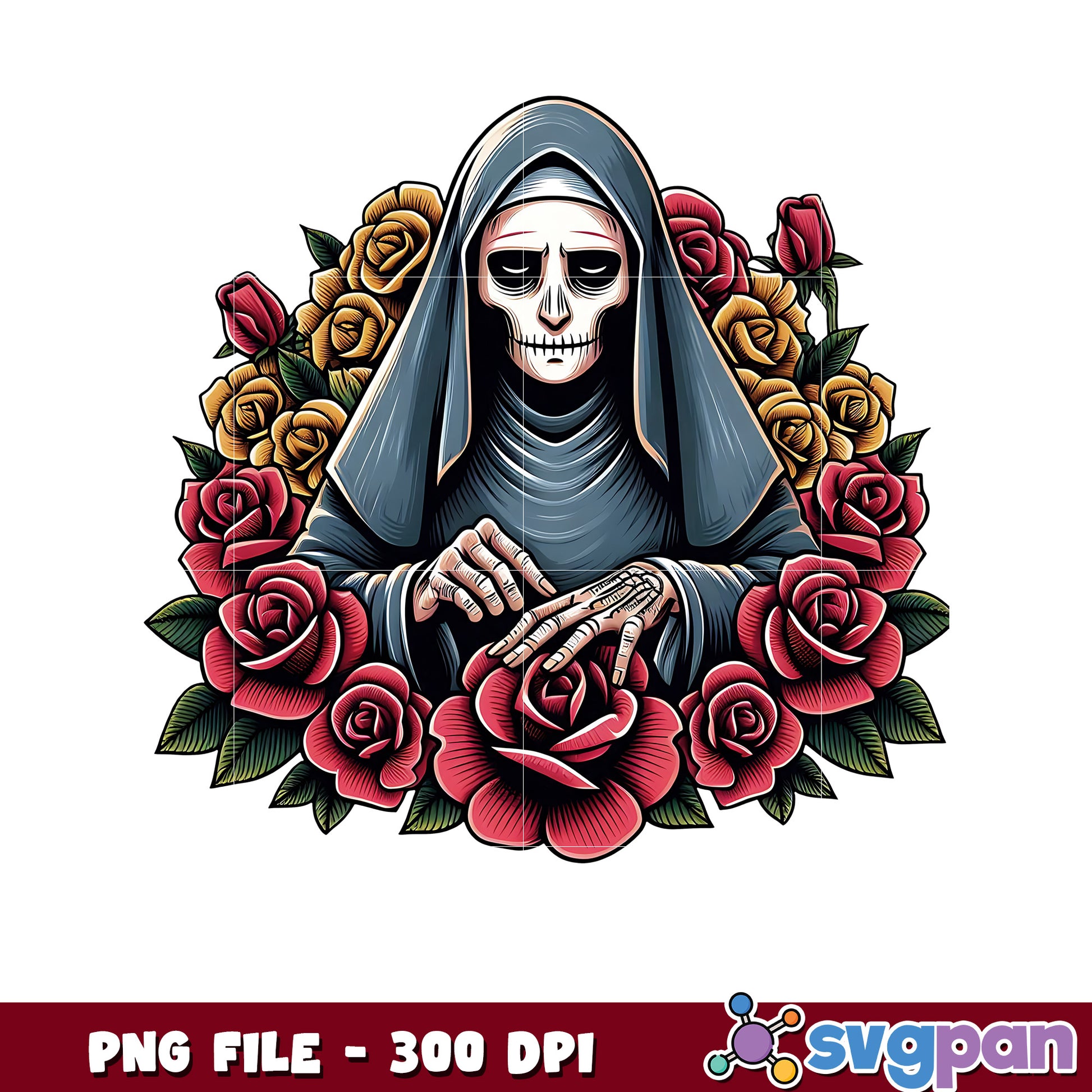The nun halloween png, trick or treat png, halloween days png