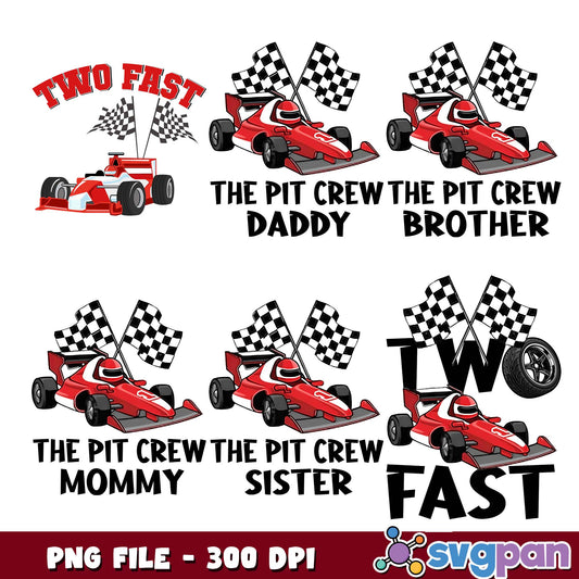 The pit crew family png bundle