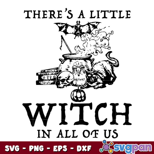 There's A Little Witch svg