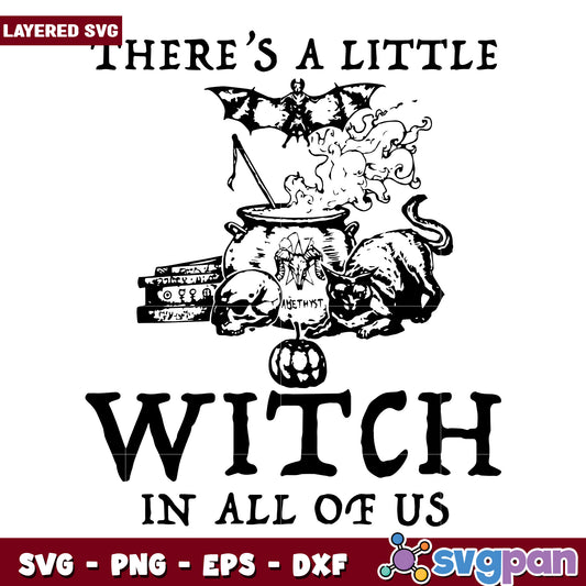 There's a little witch svg, scary autumn svg, spooky characters svg