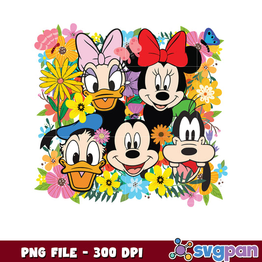 The sensational six png, disney character group png, mickey and friends png