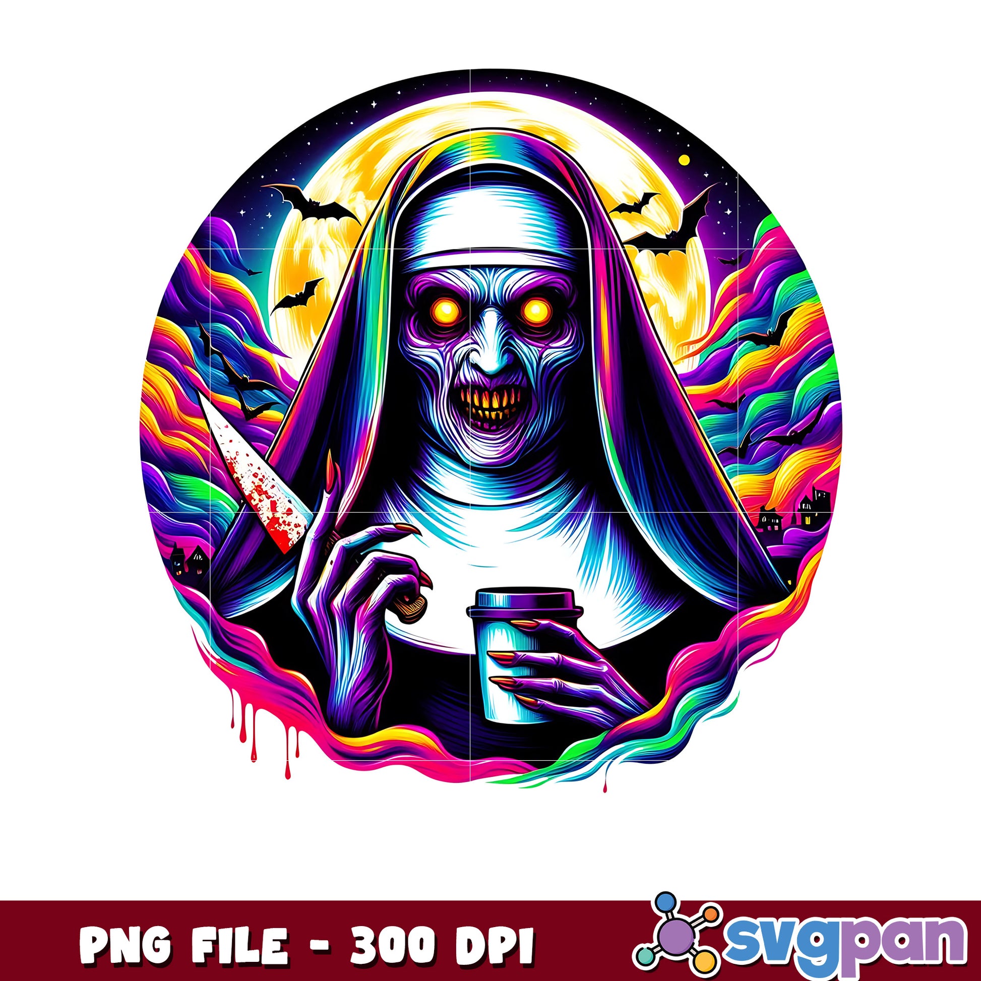 The skeleton nun png, spooky halloween png, halloween candy png
