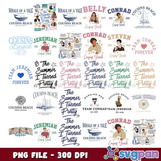 The summer i turned pretty art png bundle