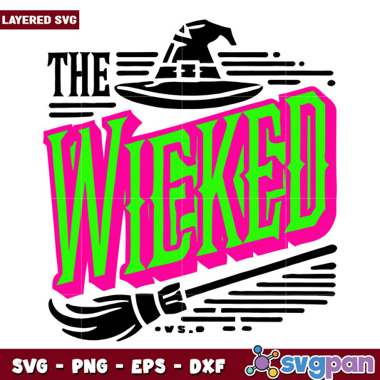 The wicked design svg, wicked movie svg, elphaba silhouette svg
