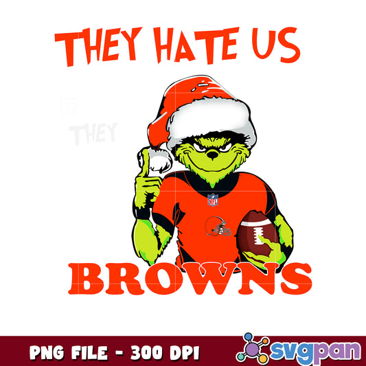 They hates us because they ain't us browns png, ginch nfl png, nfl team png