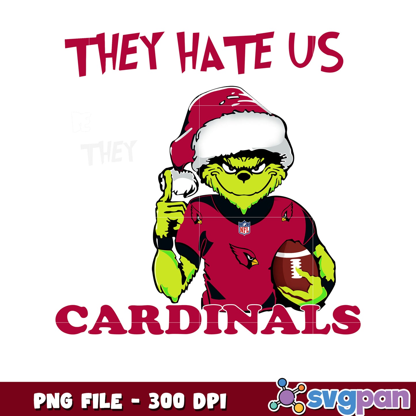 They hates us because they ain't us cardinals png, ginch nfl png, nfl team png
