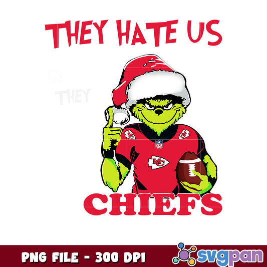They hates us because they ain't us chiefs png, ginch nfl png, nfl team png