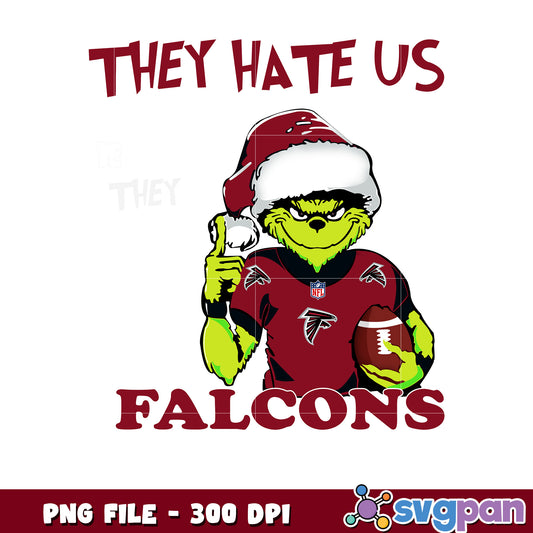 They hates us because they ain't us falcons png, ginch nfl png, nfl team png