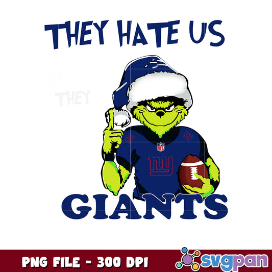 They hates us because they ain't us giants png, ginch nfl png, nfl team png