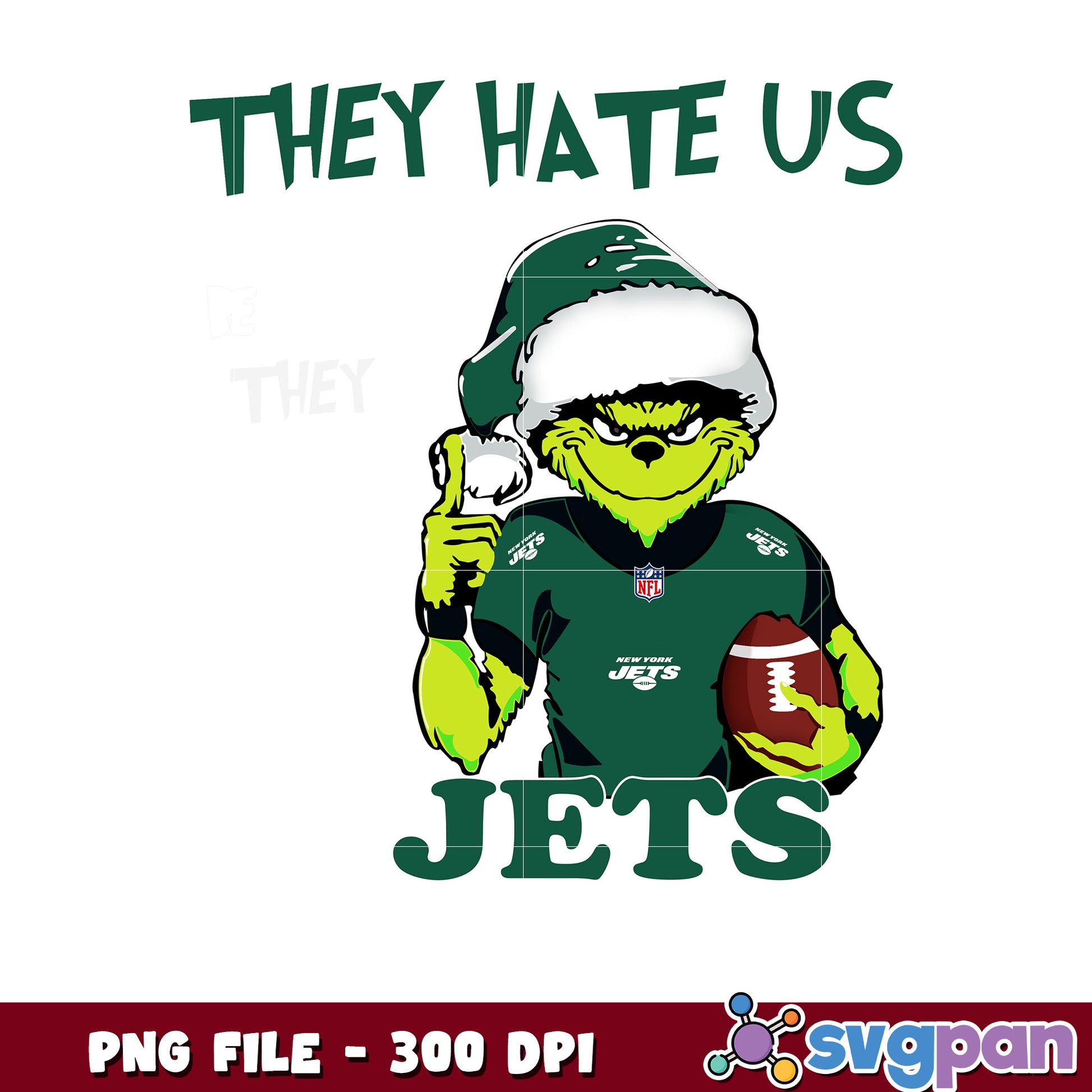 They hates us because they ain't us jets png, ginch nfl png, nfl team png