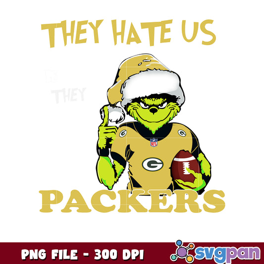 They hates us because they ain't us packers png, ginch nfl png, nfl team png