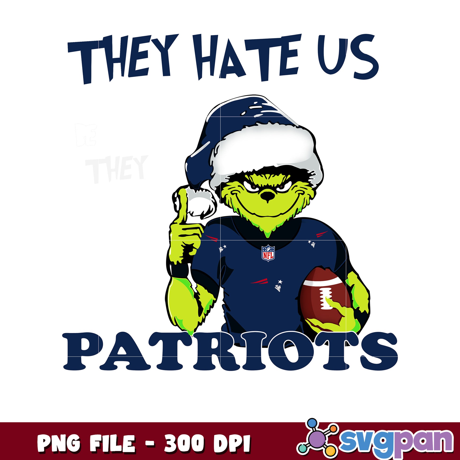 They hates us because they ain't us patriots png, ginch nfl png, nfl team png