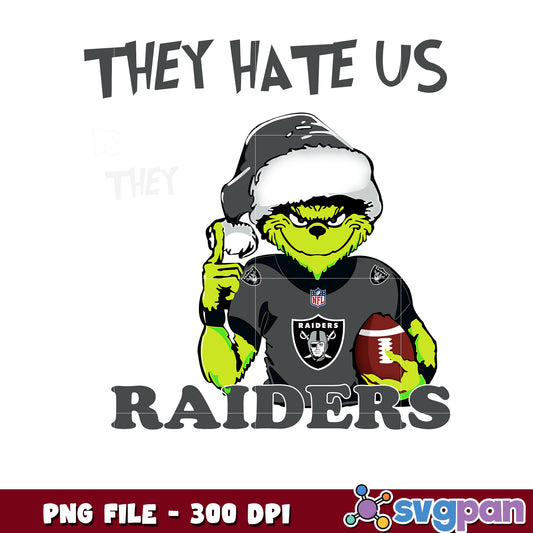 They hates us because they ain't us raiders png, ginch nfl png, nfl team png