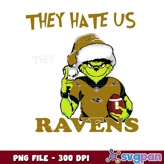 They hates us because they ain't us ravens png, ginch nfl png, nfl team png