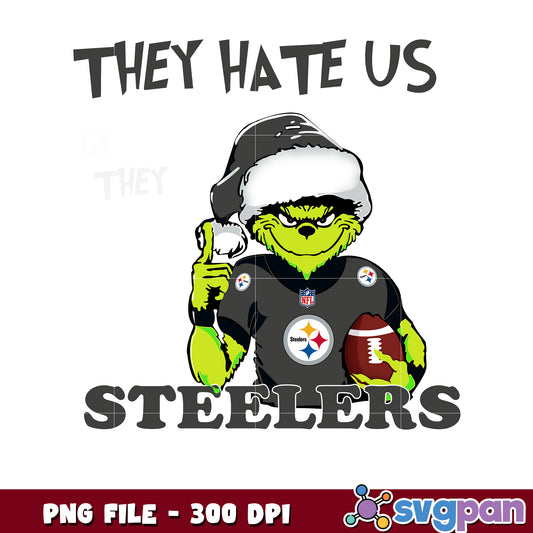 They hates us because they ain't us steelers png, ginch nfl png, nfl team png