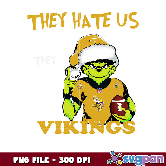 They hates us because they ain't us vikings png, ginch nfl png, nfl team png
