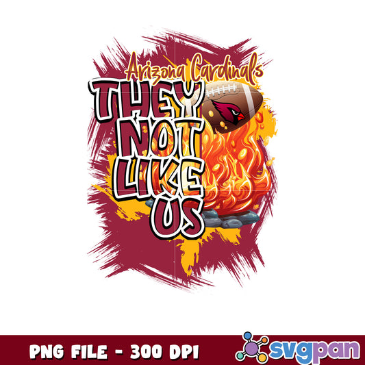 They not like us arizona cardinals png, nfl rugby png, ameican football png