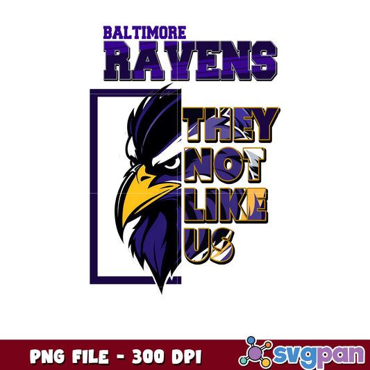 They not like us baltimore ravens design png, nfl ravens, rugby american png