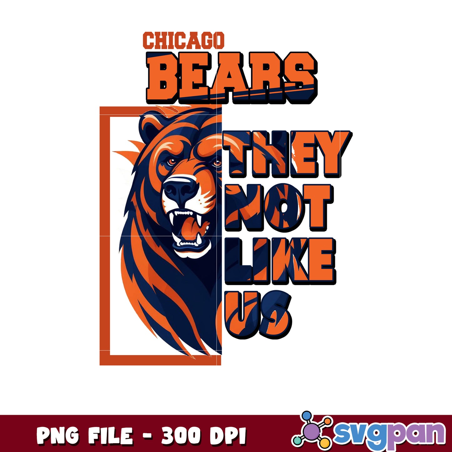 They not like us chicago bears design png, nfl games today, american football games png