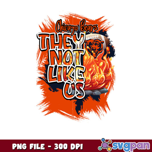 They not like us chicago bears png, nfl rugby png, ameican football png