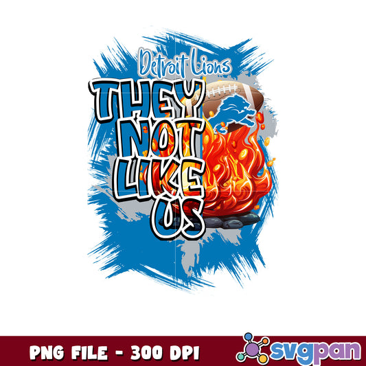 They not like us detroit lions png, nfl rugby png, ameican football png