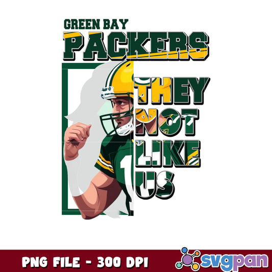 They not like us green bay packers png, ginch nfl png, super bowl 2025 png