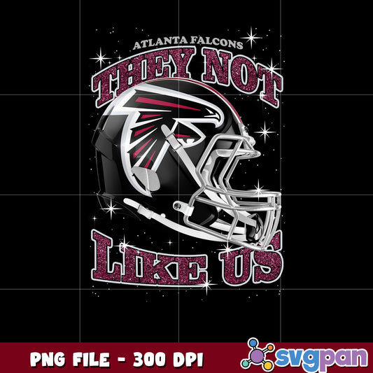 They not like us helmet atalnta falcons design png, nfl falcons, rugby american png