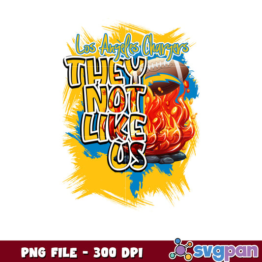 They not like us los angeles chargers png, nfl rugby png, ameican football png