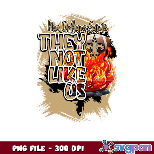 They not like us new orleans saints png, nfl rugby png, nfl football png