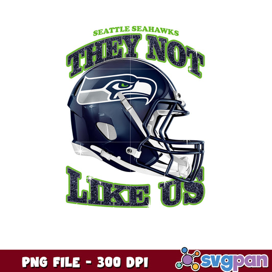 They not like us seahawks helmet png, super bowl 2025 png, nfl teams helmet png