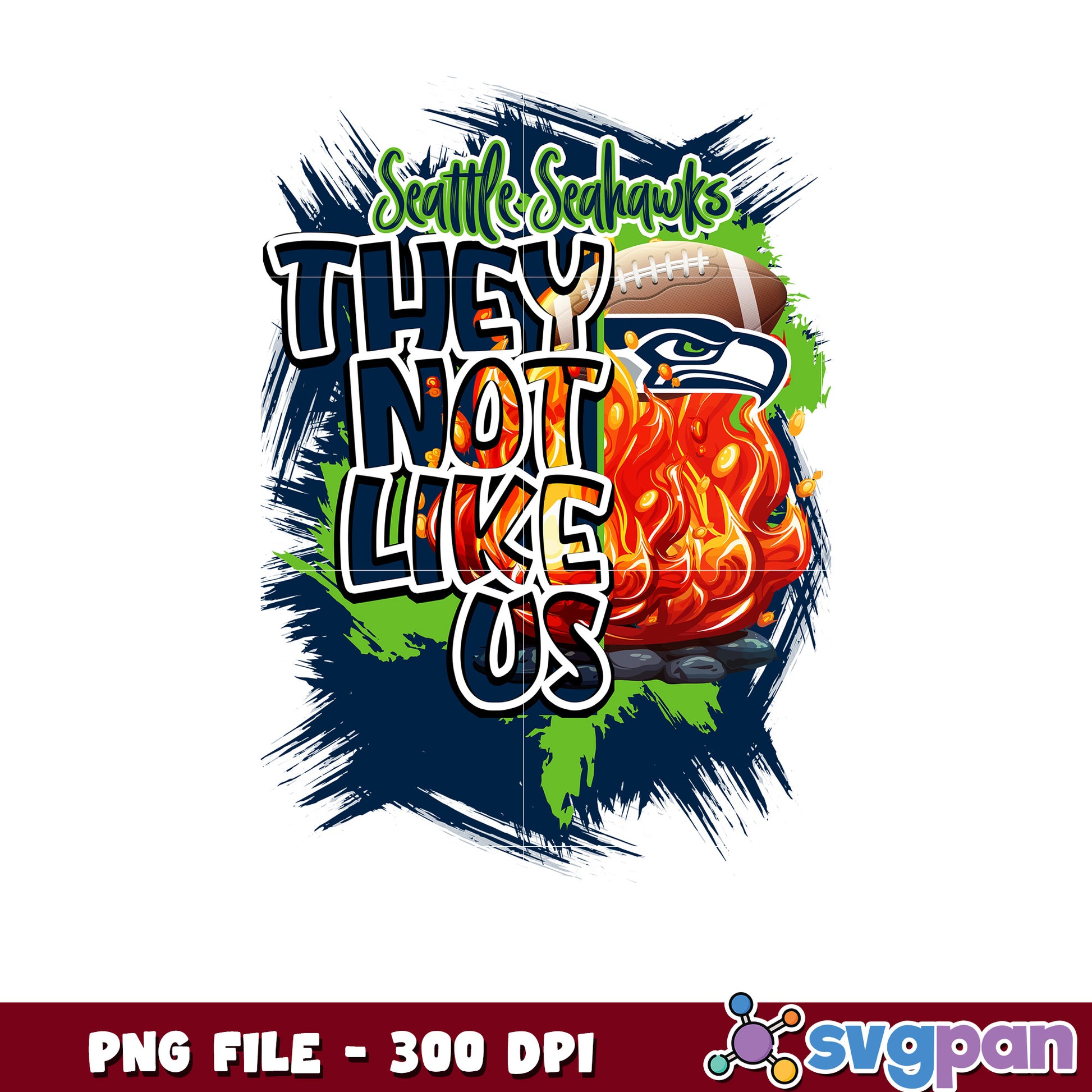 They not like us seattle seahawks png, nfl rugby png, nfl football png