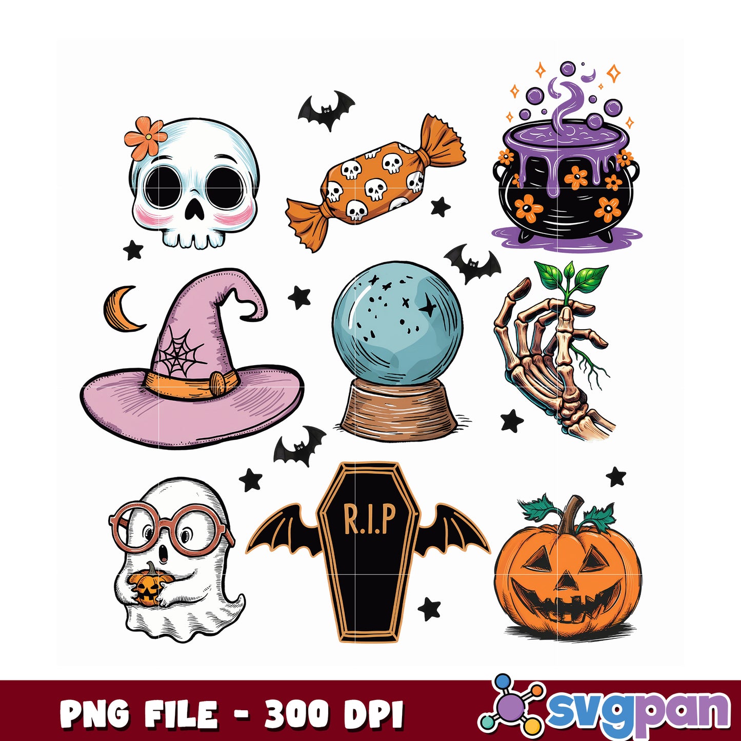 Things for halloween png, halloween ghost  png, spooky season png