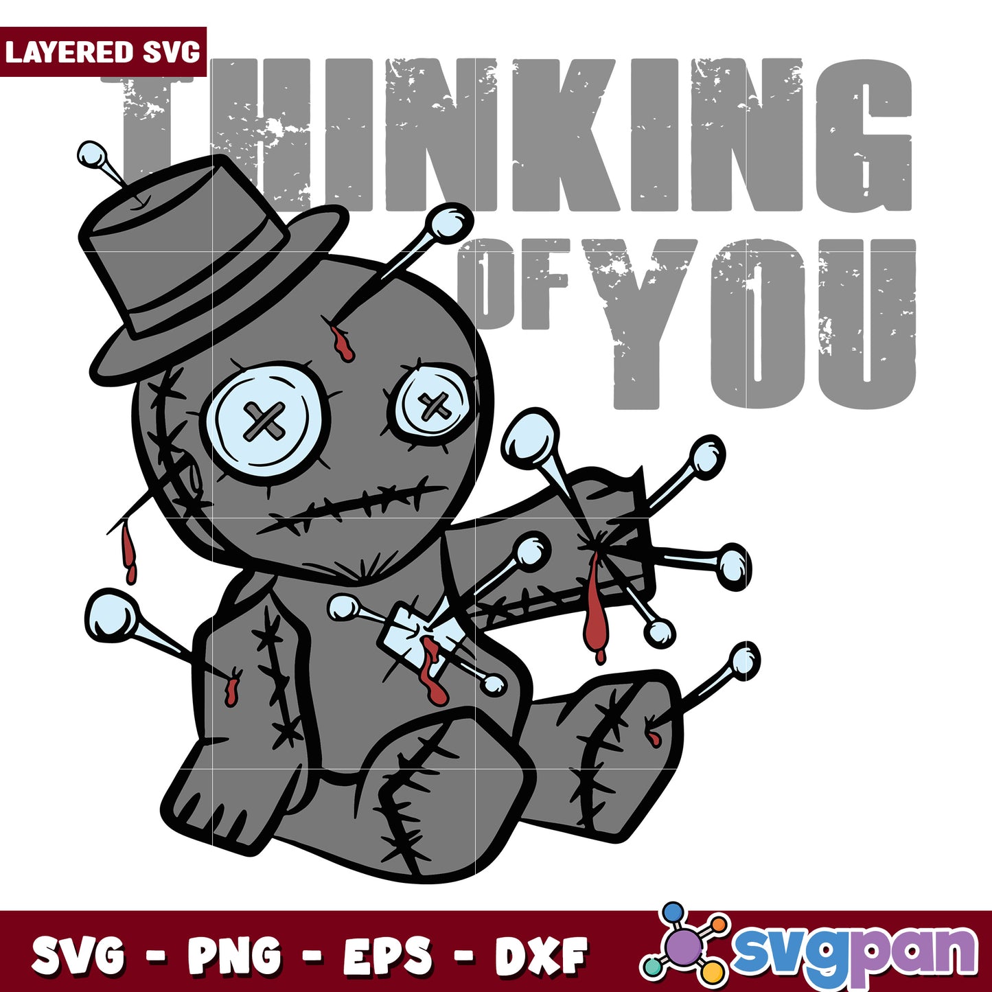 Thinking of you funny halloween svg, scary autumn svg, spooky characters svg