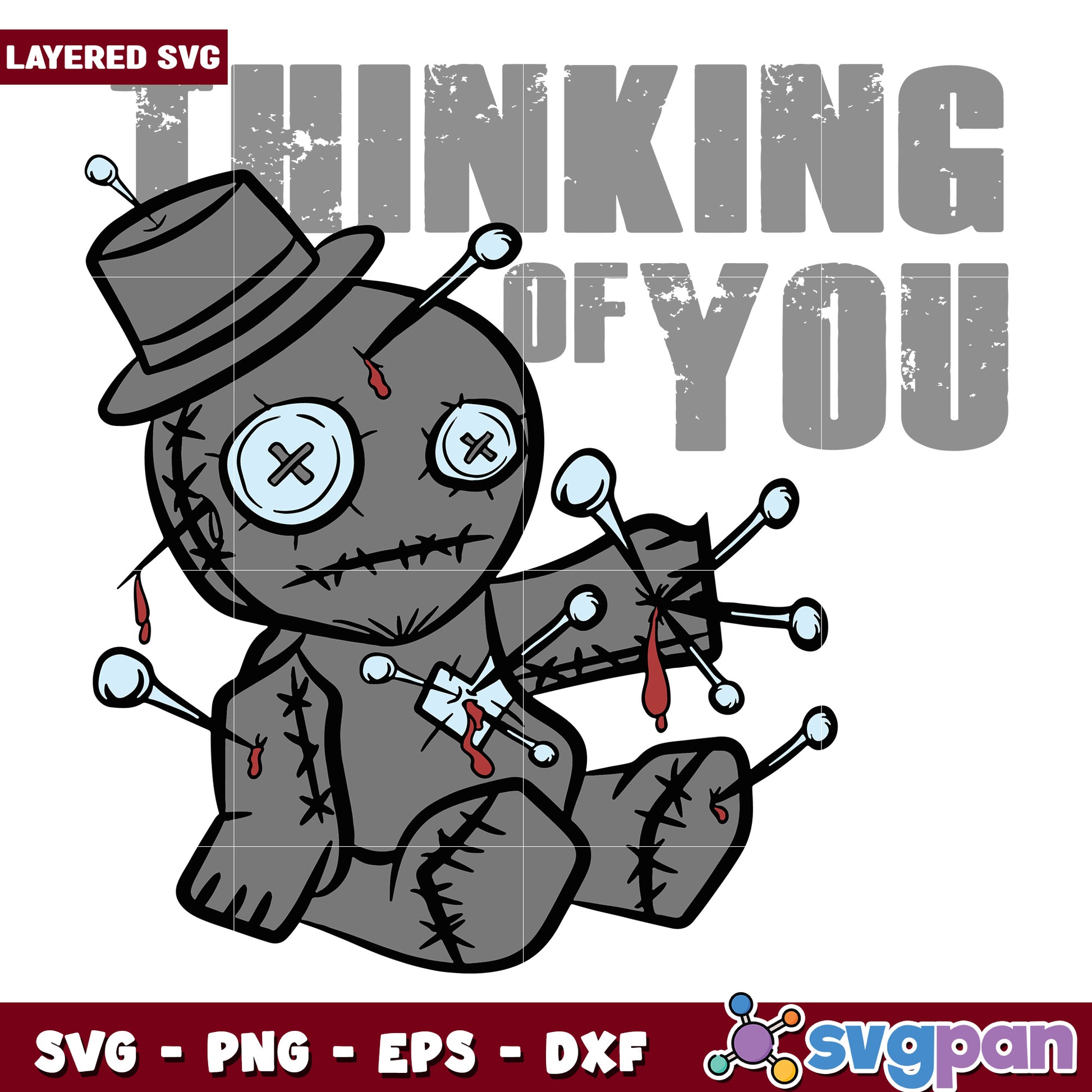 Thinking of you funny halloween svg, scary autumn svg, spooky characters svg