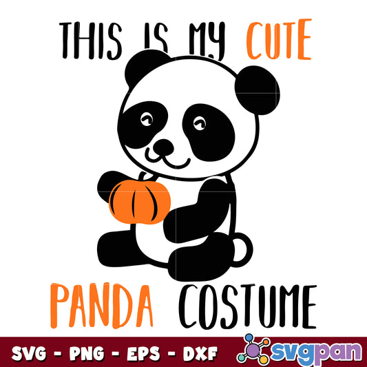 This Is My Cute Panda Costume Halloween svg