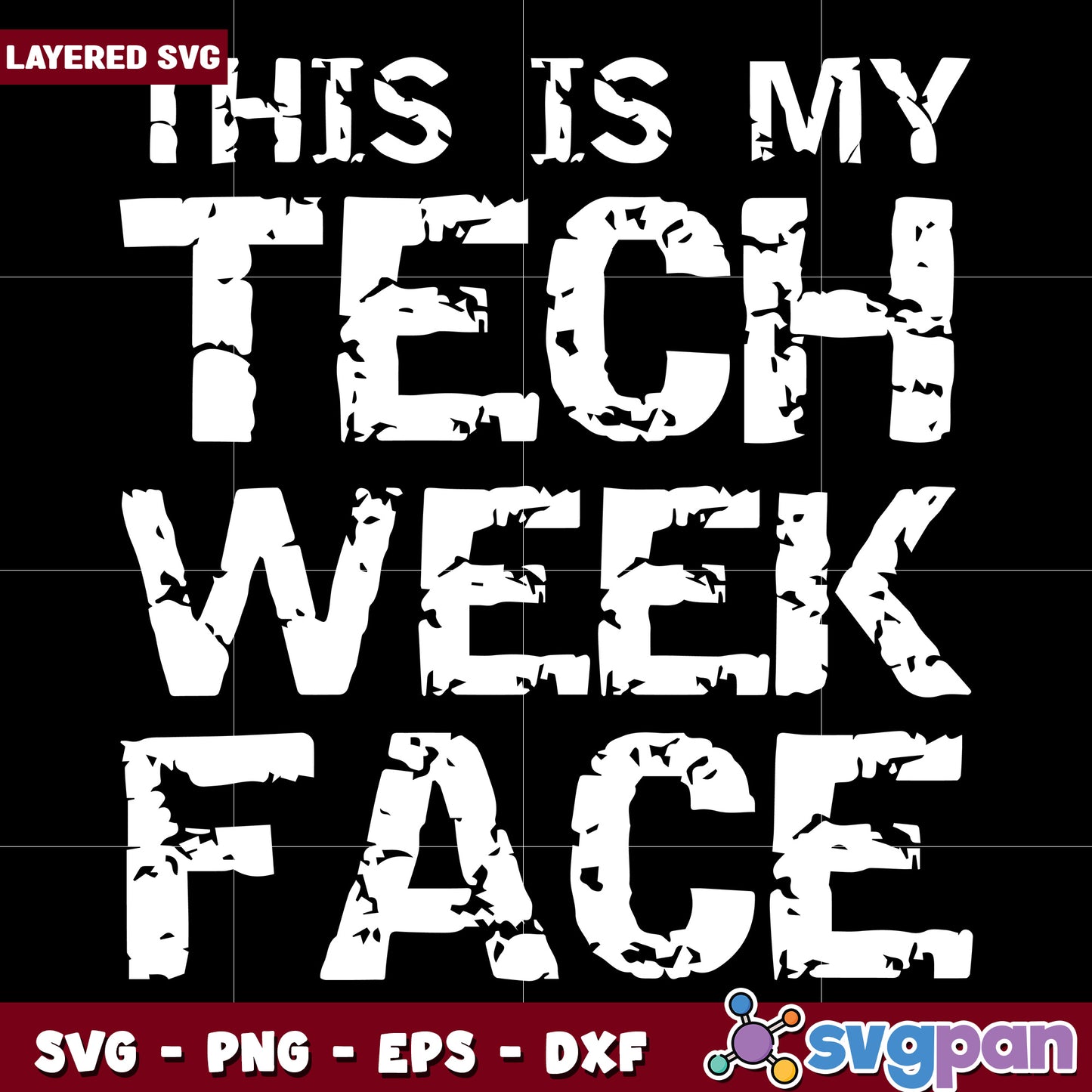 This is my tech week face svg, halloween toys svg, halloween autumn svg