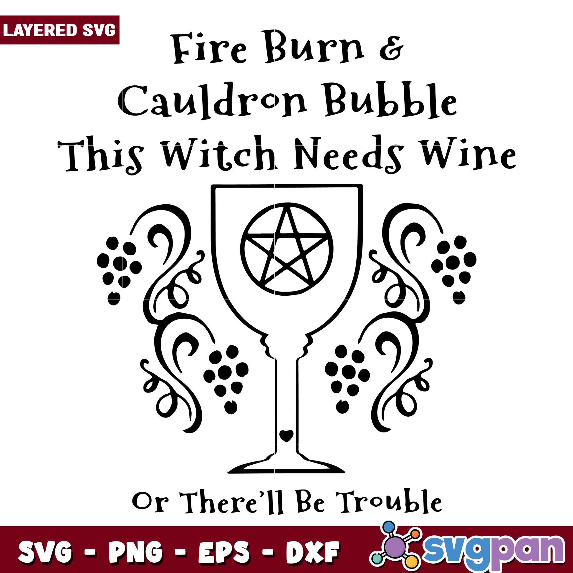 This witch need wine svg, scary autumn svg, spooky characters svg