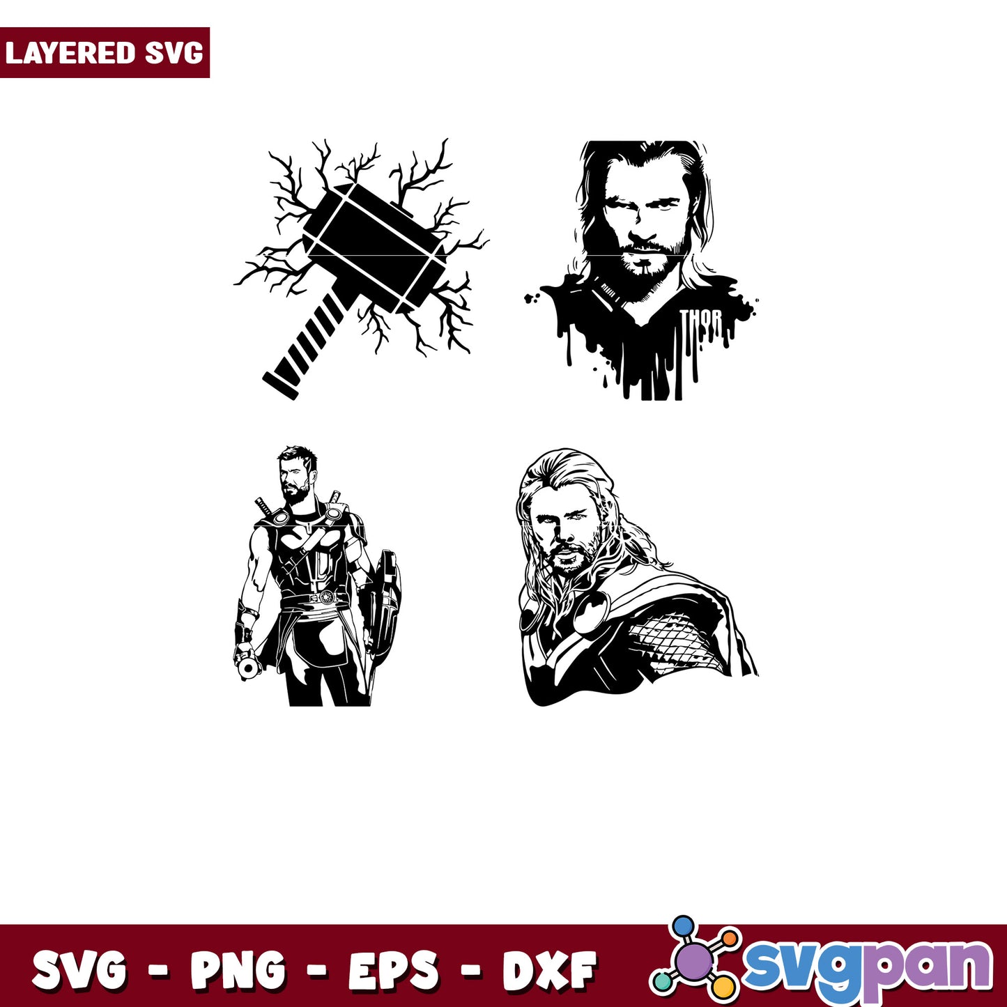 Thor Character Bundle SVG for Creative Projects