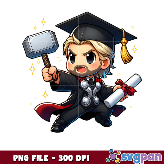 Thor graduation png, thor png, congratulations graduate png