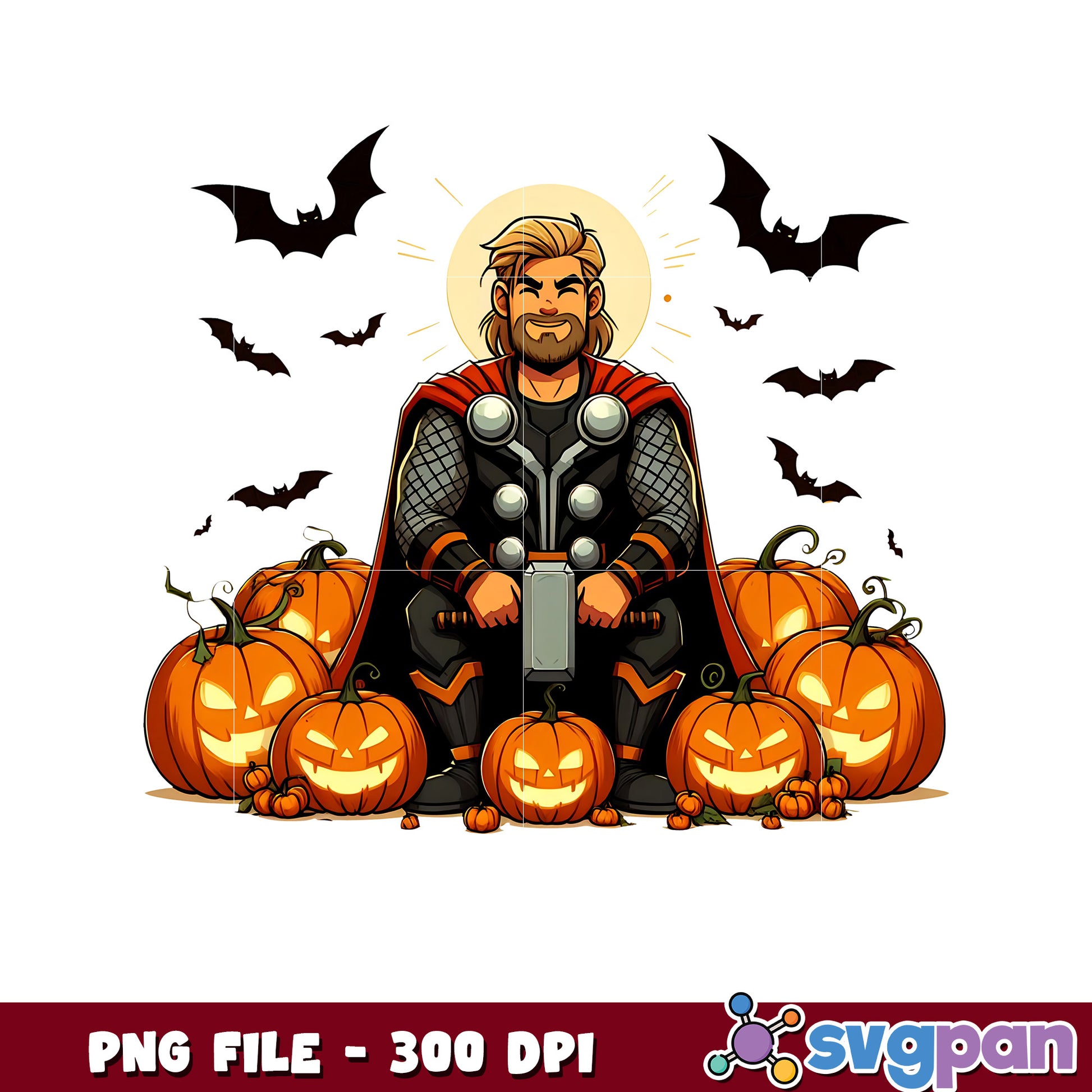 Thor png, spooky characters png, avengers halloween​​ ​png