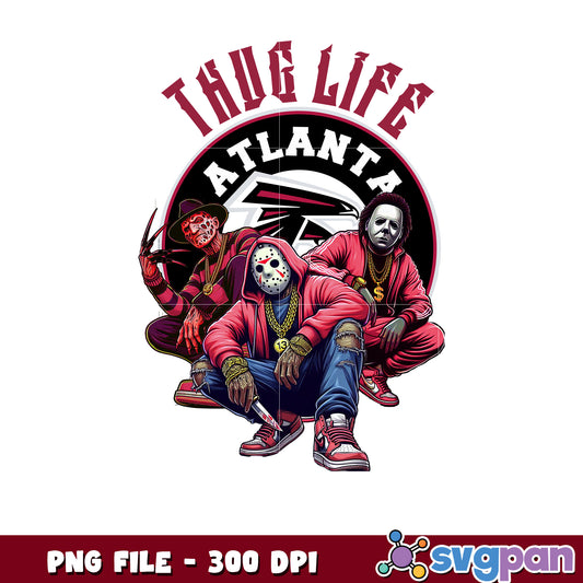 Thug life atalnta falcons design png, nfl falcons, rugby american png