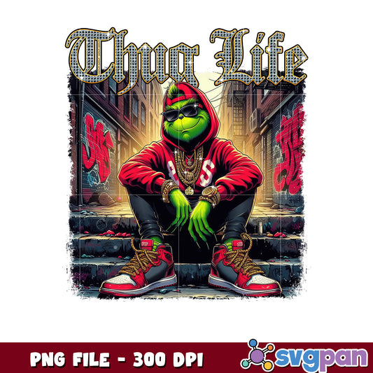 Thug life grinch png, grinch tree png, grinch pajamas​ png