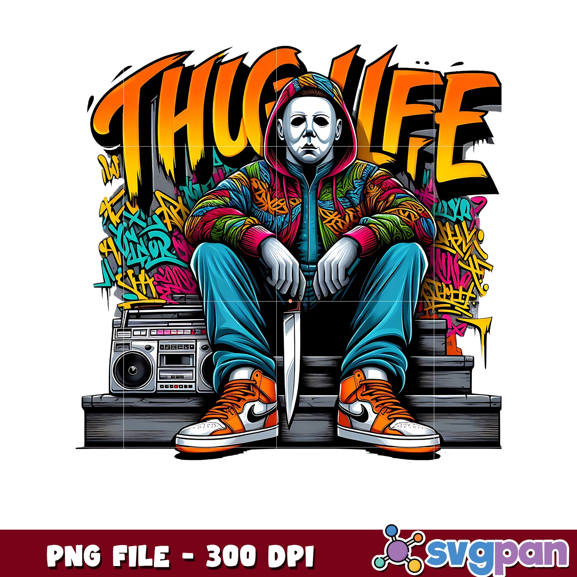 Thug life mychael myers png, halloween vacation png, halloween toys png