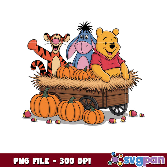 Tigger eeyore and pooh png, halloween decorations png, halloween era png