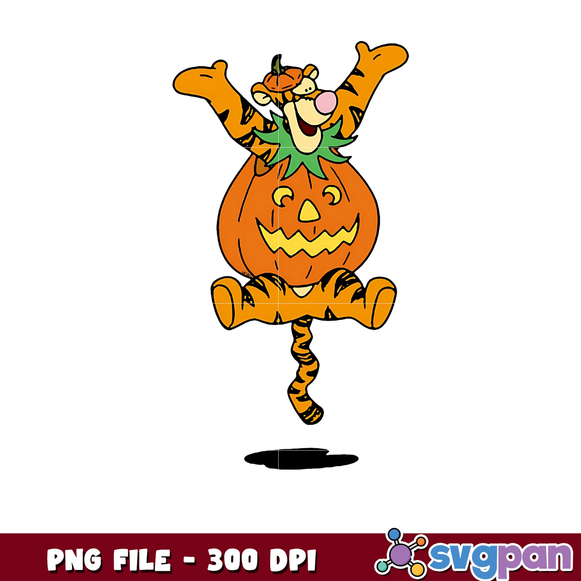 Tigger funny png, halloween decor png, halloween pumpkin png